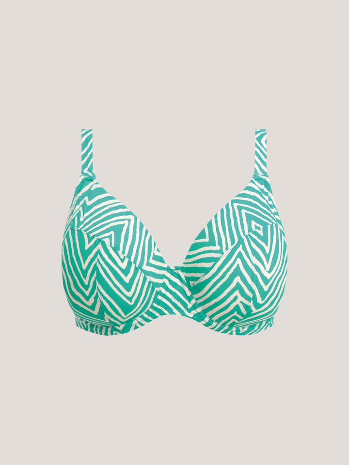 Top Bikini Fiji copa cerrada verde