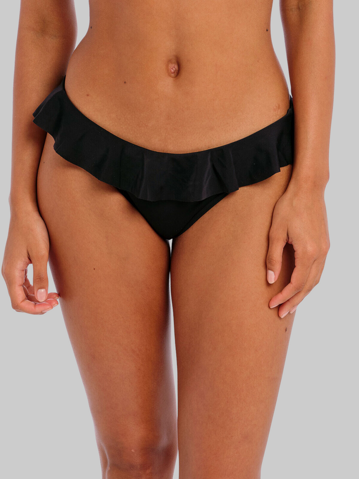 Braga Bikini Jewel Volante liso negro