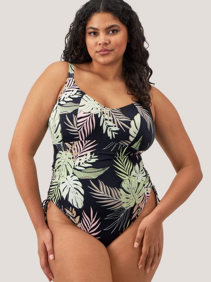 Bañador Tropical negro