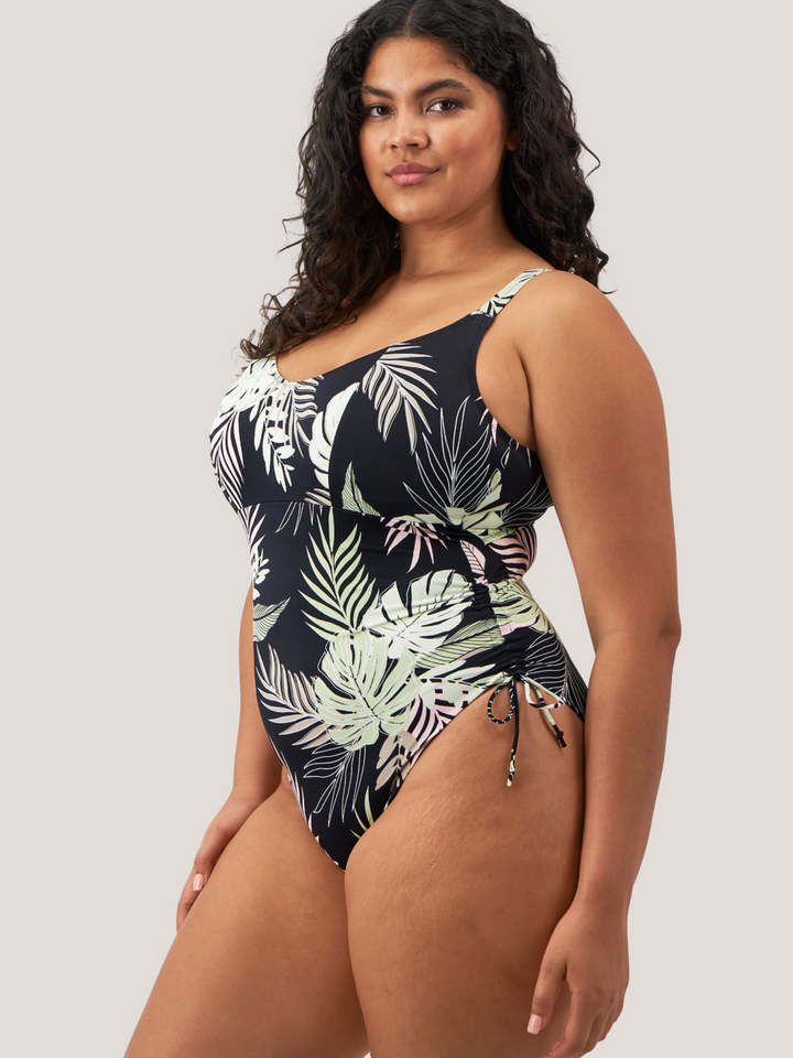 Bañador Tropical negro