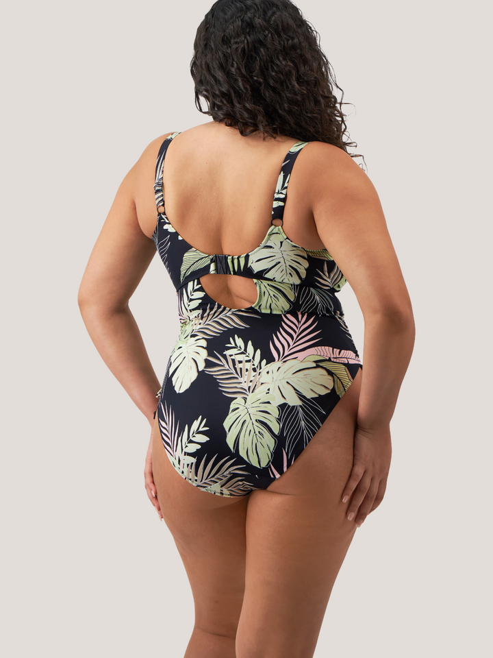 Bañador Tropical negro