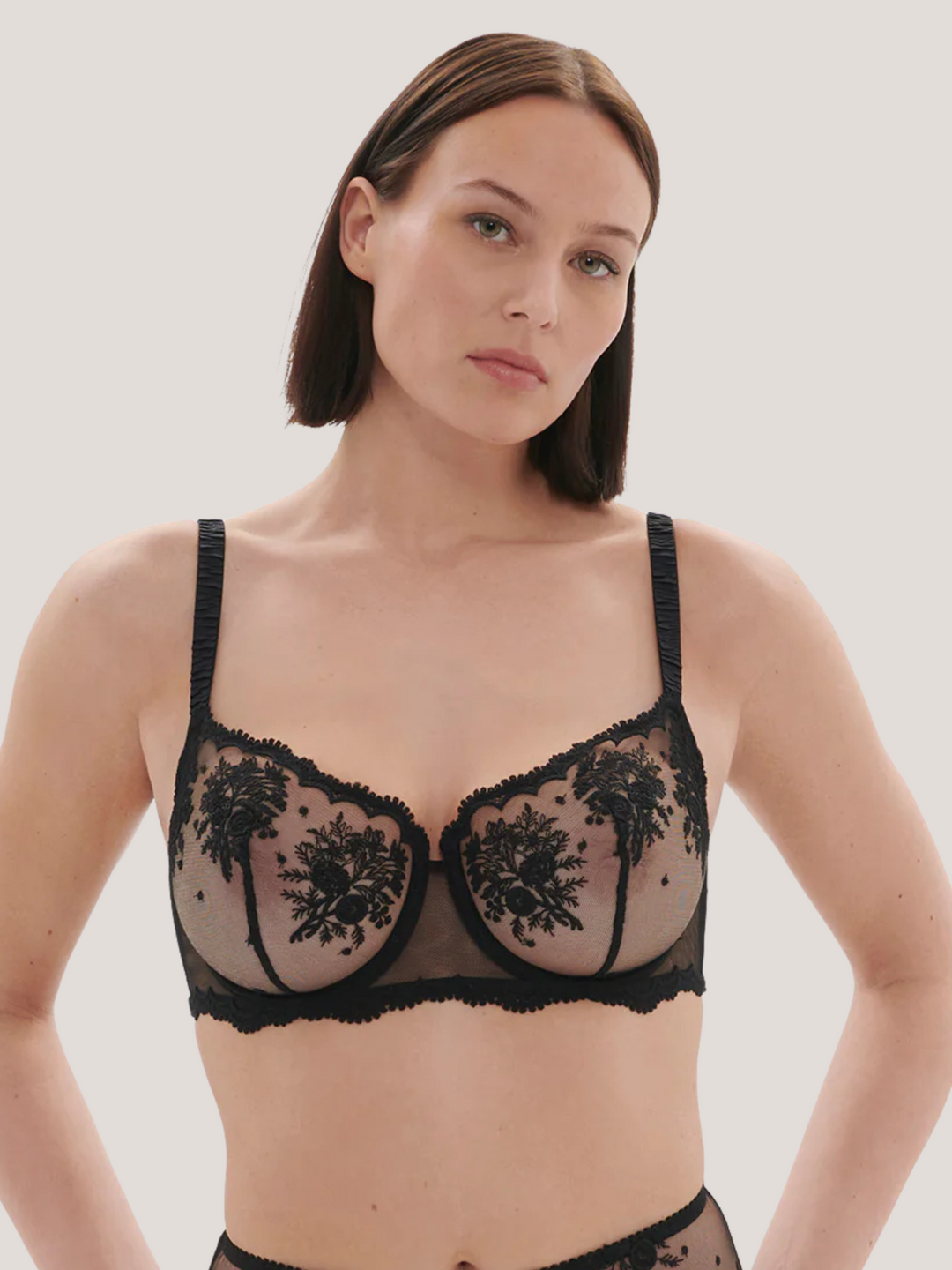 Bralette Intrigue balconette negro