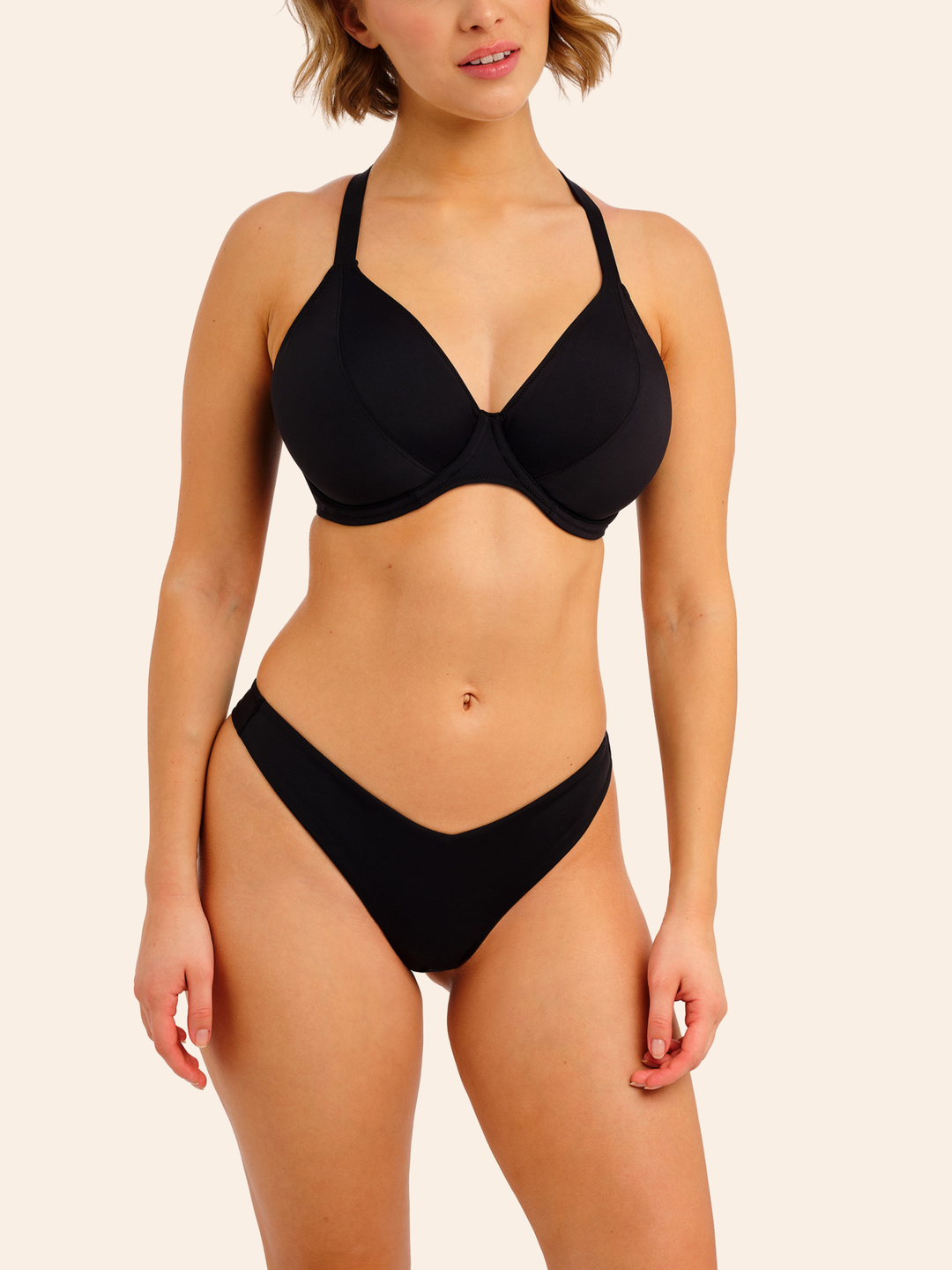 Top Bikini Jewel plain negro
