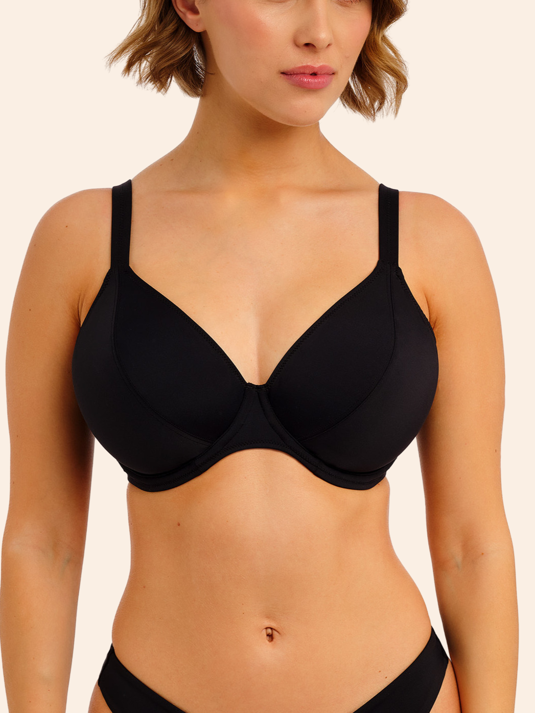 Top Bikini Jewel plain negro