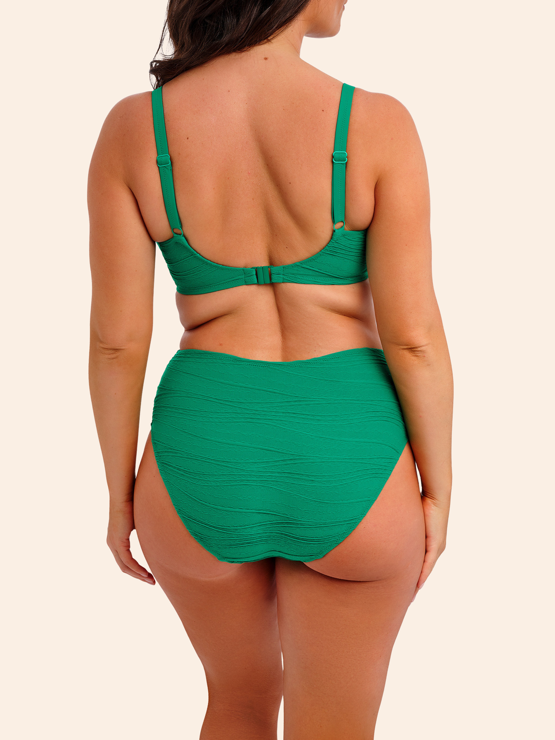 Braga Bikini Beach Weave alta verde