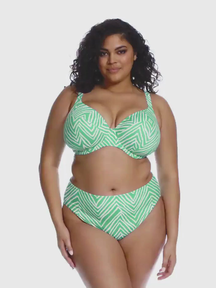 Top Bikini Fiji copa cerrada verde