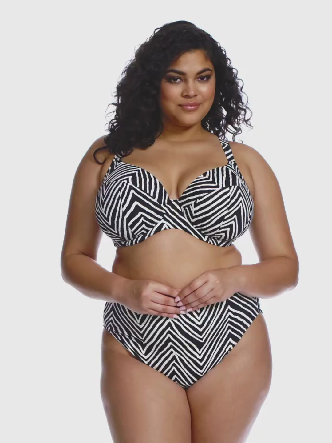 Top Bikini Fiji copa cerrada negro
