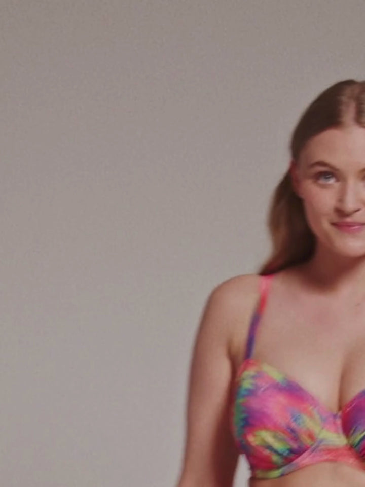 Top Bikini Cairo con espuma escotado estampado