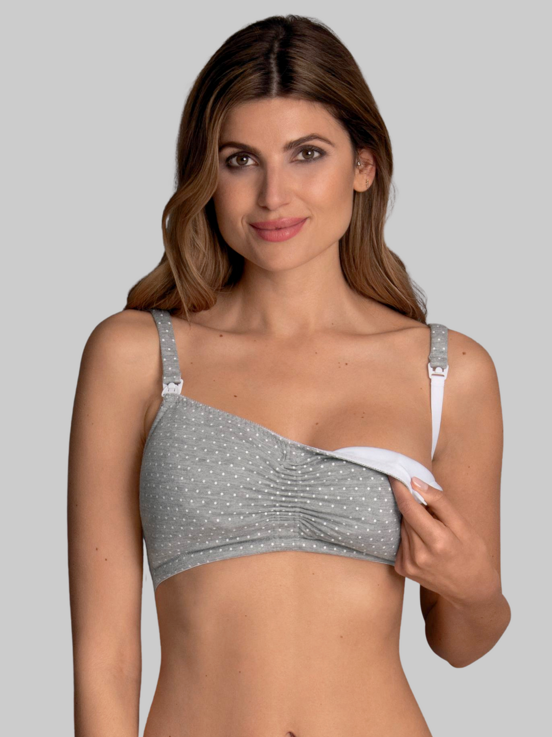 SUJETADOR LACTANCIA MISS GRIS