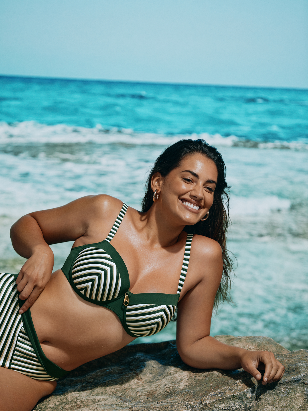 Top bikini La Concha verde